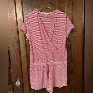 Vineyard Vines Red and White Striped Romper